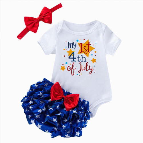 TOWED22 Baby Clothes Newborn Short Sleeve Romper Ribbed Shorts Headband Sets 3Pcs Infant Summer Outfits(Yellow,3-6 M)