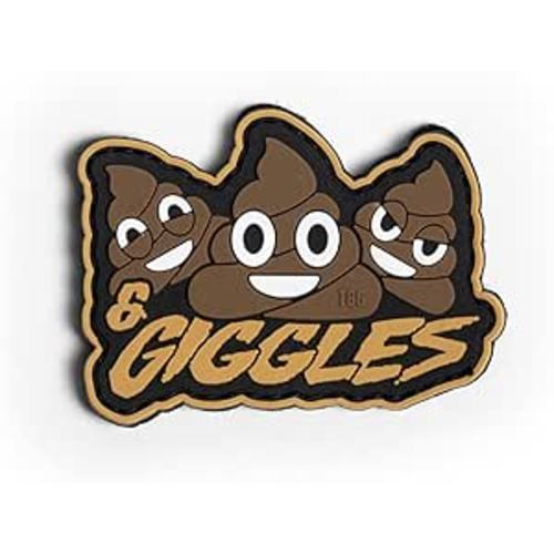 Tactical Baby Gear PVC Morale Patch – Hook-and-Loop Backing for Backpacks, Diaper Bags, EDC & Tactical Gear (Shits and Giggles Patch)