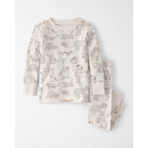 Baby 2-Piece Organic Cotton Ribbed Pajama Set in Pet Print - Little Planet | Carter's