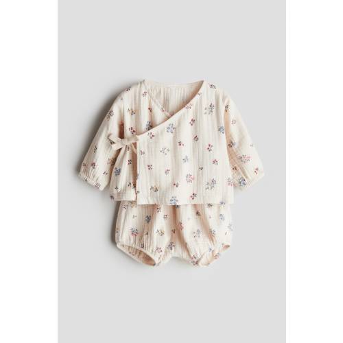 2-PIECE WRAPOVER MUSLIN SET