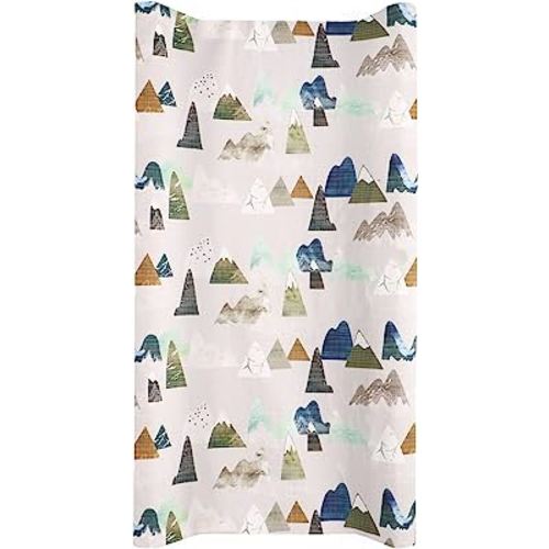 Changing Pad Cover Diaper Changing Mat Cover Sheets for Newborn Boys Soft Breathable Nursery Changing Table Sheets Mountains