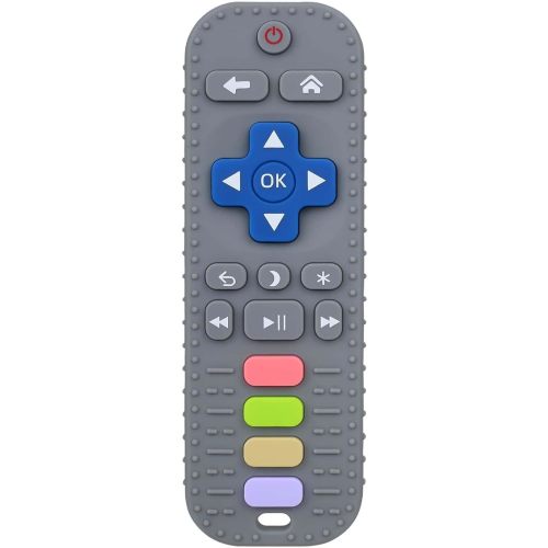 Chuya TV Remote Teether for 3-12-18 Months Babies Infant Toddlers Remote Teethers Silicone Baby Teething Toys