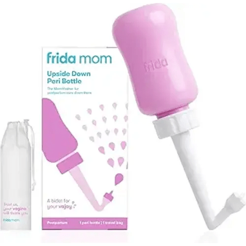 Frida Mom Upside Down Peri Bottle for Postpartum Care, Portable Bidet Perineal Cleansing and Recovery for New Mom, The Original Fridababy MomWasher