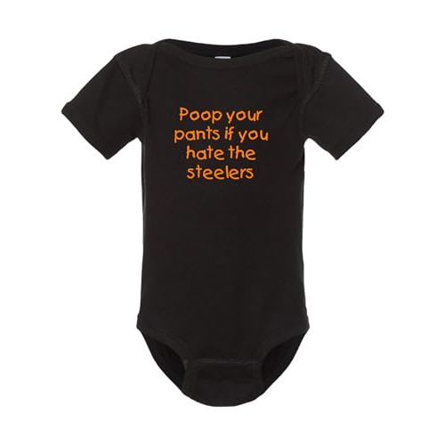 Bengals Fan Poop Your Pants if You Hate the Steelers Funny Bodysuit Outfit