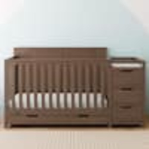 Graco Hadley Hazelnut 5-in-1 Convertible Crib and Changer with Drawer 04586-708