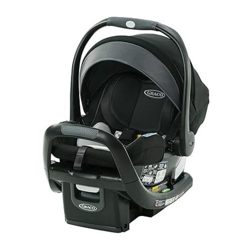 Graco® SnugRide SnugFit LX Infant Car Seat, Baby Car Seat with Anti-Rebound Bar for Extra Safety, SnugLock Easy Install Carseat, 1-Hand Adjustable Handle, No-Rethread Harness, Baby Essentials, Pierce