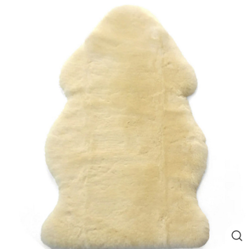 Sheepskin Rug for Babies, 100% Natural, Shorn Lambskin Wool, 2 x 3 Feet, Flax