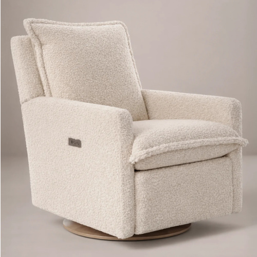 Sheepskin Linen | Flynn | Swivel Nursery Recliner | Oilo™ Studio