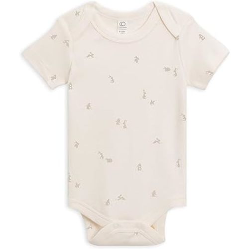 Colored Organics Unisex Organic Cotton Bodysuit - Short Sleeve Infant One Piece - Baby Boy and Girl Clothing