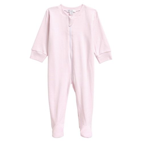 Simple Stripes Zip Footie, 3-6M