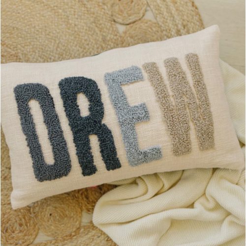 Personalized 2 Sided Pillow Cover with colored Back