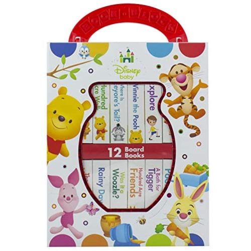 Disney Baby - Winnie the Pooh - My First Library Board Book Block 12-Book Set - First Words, Counting, and More! - PI Kids