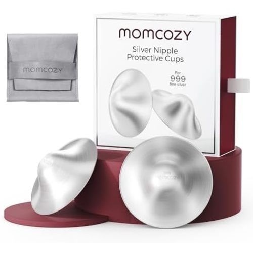 Momcozy 999 Silver Nursing Cups, Hole-Free Design,Regular Size