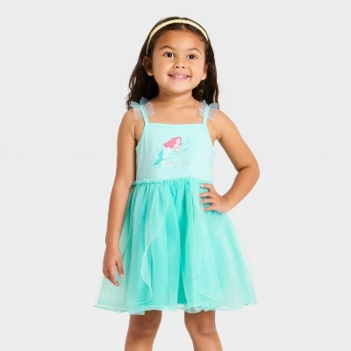 Toddler Girls' Disney Princess Ariel Dress - Aqua Blue 4T