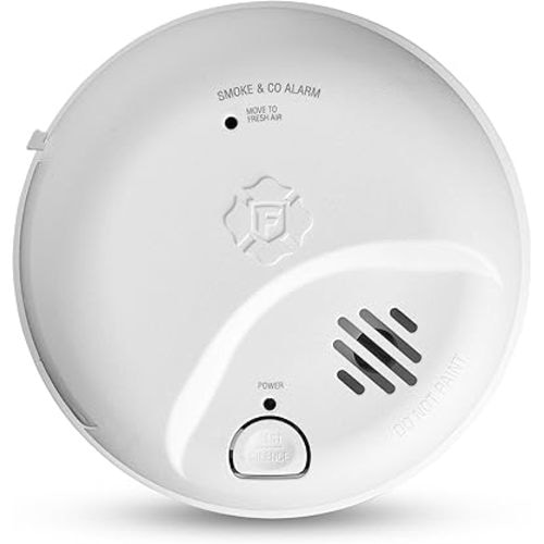 First Alert BRK Combination Smoke & Carbon Monoxide Alarm, Battery Operated Detector with Test & Silence Button, SMICO100, 1-Pack