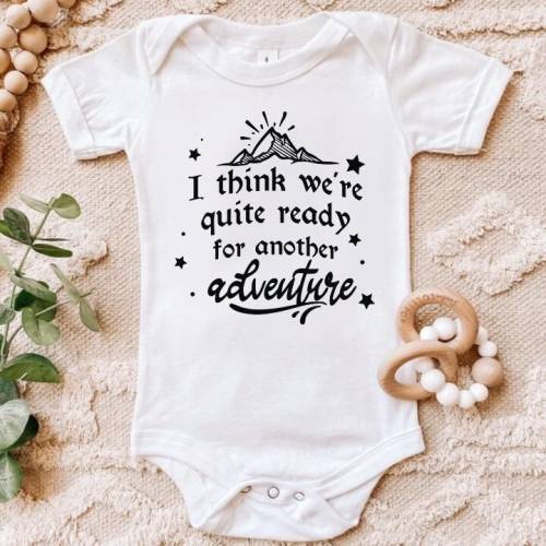 Another Adventure Baby Announcement Bodysuit for Reader Literary Baby Nerdy Baby Announcement New Baby Lord Cute Funny Second Kid Fantasy