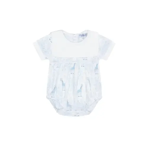 Blue Giraffe Print Bubble: 9-12 month