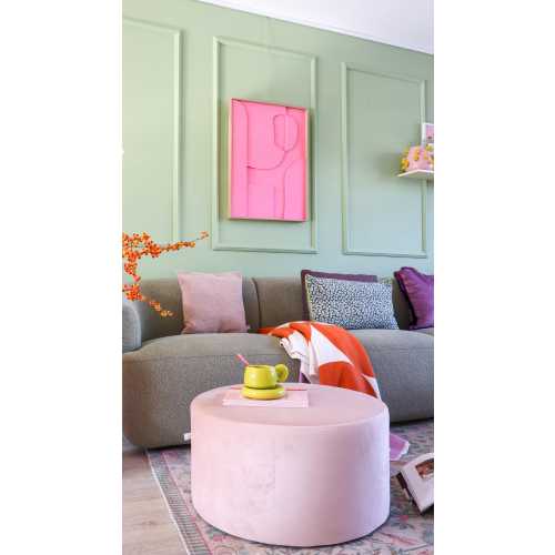 Circle velvet pouf, Various colors and sizes, modern round ottoman, velour floor pillow.