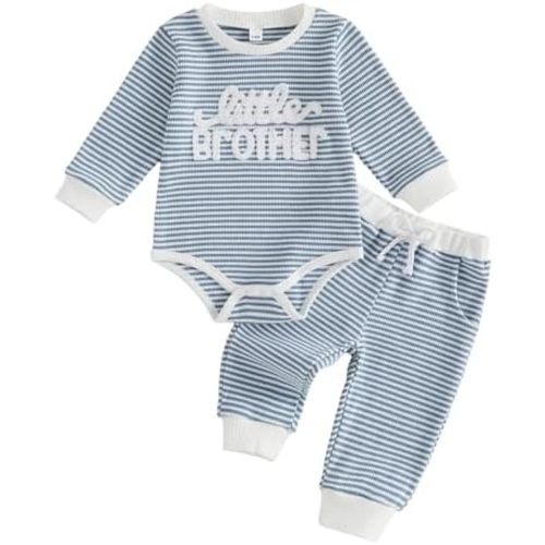 Tsultryofs Baby Boy Fall Clothes Newborn Infant Letter Embroidery Outfit