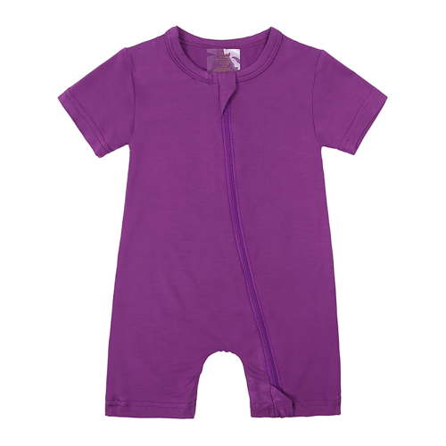 SXIMEE Unisex Baby Buttery-Soft Short Sleeve Romper with Bamboo Viscose Made, 2 Way Zipper Sleeper Pajamas