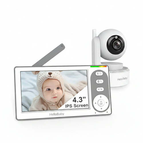 HelloBaby HB6148 Baby Monitor, 4.3" Screen, 30H Battery, PTZ, No WiFi