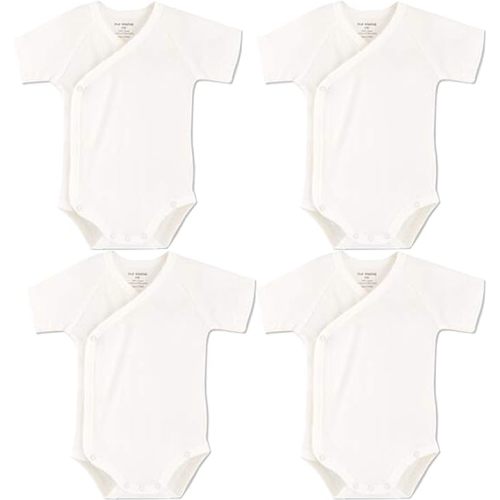 Baby Boys Girls Short Sleeves Kimono Clothes Cotton Baby Side-Snap Bodysuit Pack of Baby Layette Set