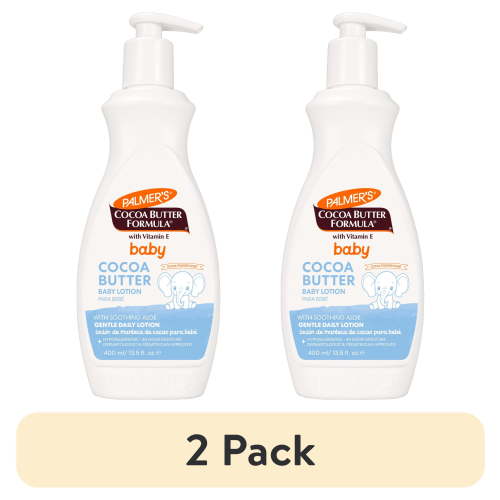 (2 pack) Palmer's Cocoa Butter Formula Baby Lotion, Gentle Moisturizer for Delicate Skin with Vitamin E & Aloe 13.5 Fl oz.