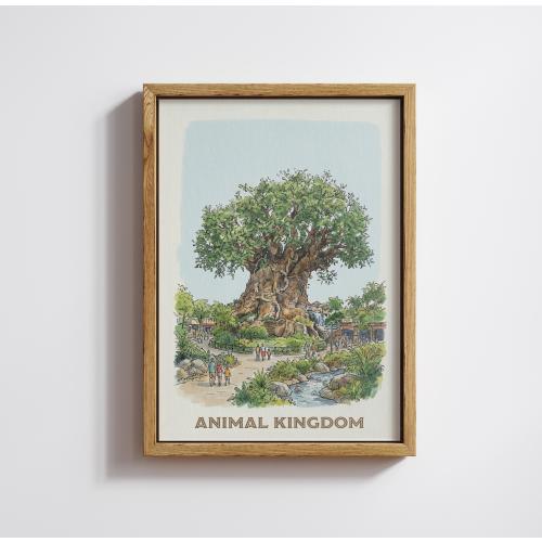 Animal Kingdom Disney Poster - Tree of Life, Illustration Print