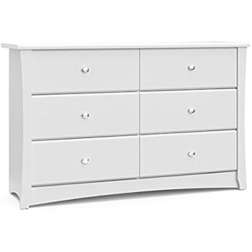 Storkcraft Crescent 6-Drawer Dresser, White