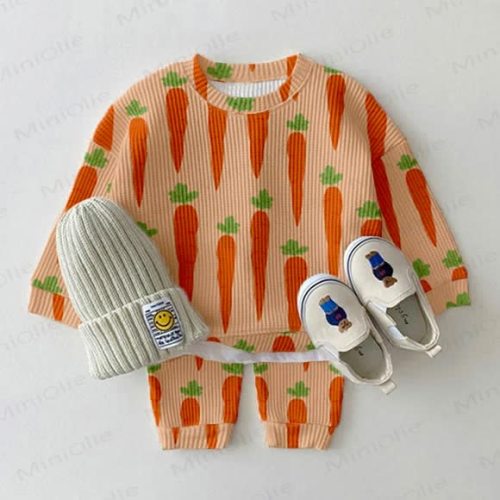 Baby Waffle Carrot 2-piece Orange Set