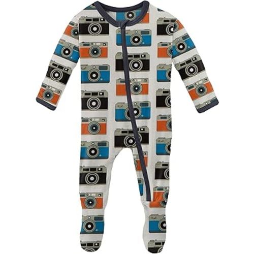 KicKee Baby & Toddler Zipper Footie – Ultra-Soft Viscose from Bamboo Pajamas with Flip Paws & Grips
