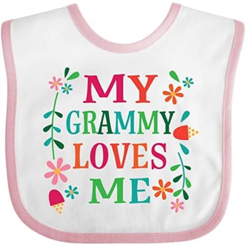 inktastic My Grammy Loves Me Girls Apparel Baby Bib