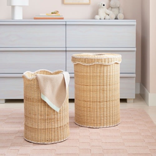 Scallop Rattan Baby Hampers - West Elm