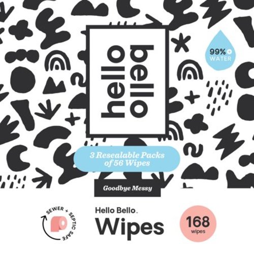 Hello Bello Flushable Wipes 3PK (168ct)