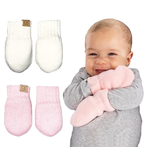 Funky Junque Newborn Baby Winter Mittens – Fleece Lined No-Thumb Infant Mittens for Babies 0–9 Months Baby Essentials