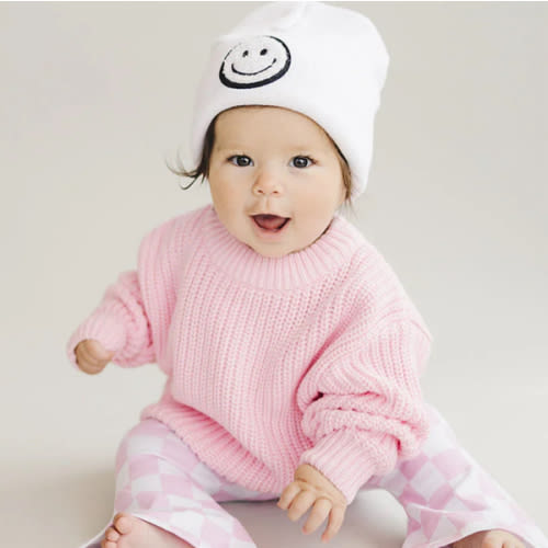 Chunky Knit Sweater | Pink