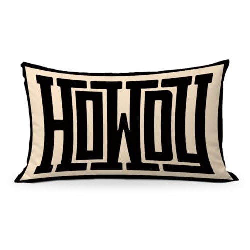 Howdy Pillow Cover 12x20, Western Southwestern Throw Pillows Cover for Cowgirl Cowboy Room Bedroom College Dorm Decor, Western Decor for Home