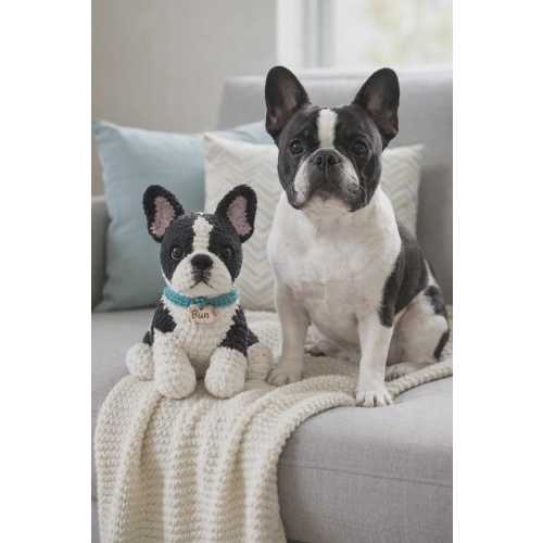 Custom Crochet Dog Plush – Handmade Dog Stuffed Animal, Lookalike Amigurumi from Photo, Personalized Pet Gift or Dog Memorial Keepsake.