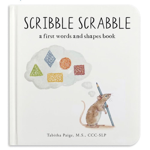 Scribble Scrabble: A Board Book of First Words and Shapes for Growing Minds (A Wishy Washy Sequel) (Tabitha Paige Children's Book Series)