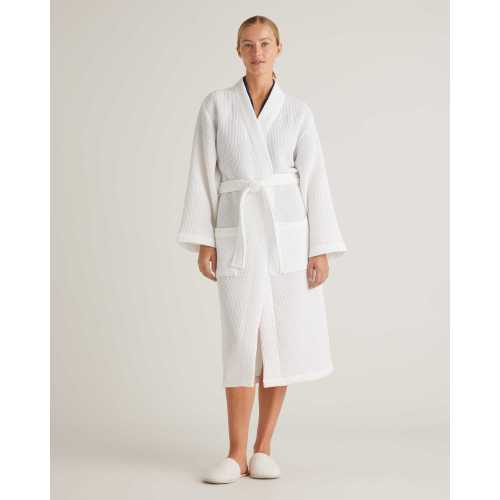 Organic Turkish Waffle Robe in White