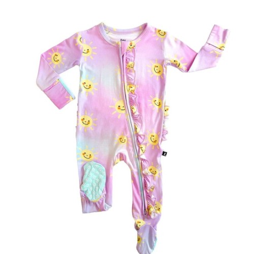 Lev Baby Zoe Ruffled Zippered Footie - Newborn
