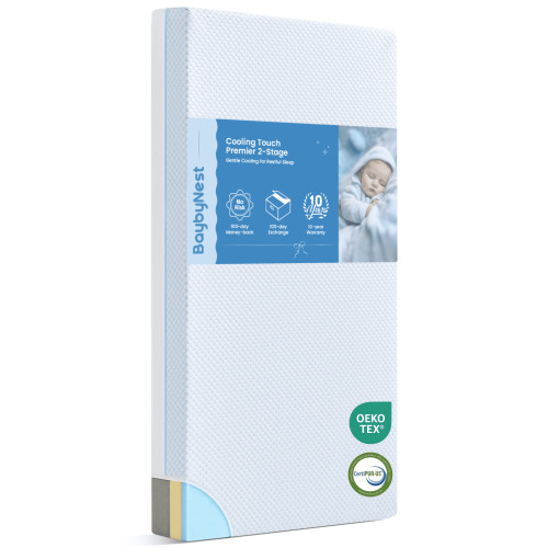 BaybyNest, Crib Mattress, 52"x27.5" Dual Sided Gel Memory Foam Blue