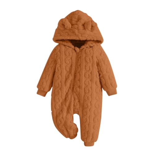 Newborn Baby Bear Suit Fleece Romper Snowsuit Hooded Romper Snowsuit 0-12M | Baby Onesies, Newborn Girl Clothes, Baby Snowsuit, Newborn Winter Clothes