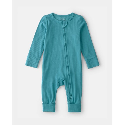 Baby PurelySoft 2-Way Zip Snug Fit Sleep & Play Pajamas - Blue
