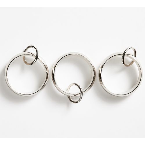 Quiet-Glide Double Round Curtain Rings - Set of 10