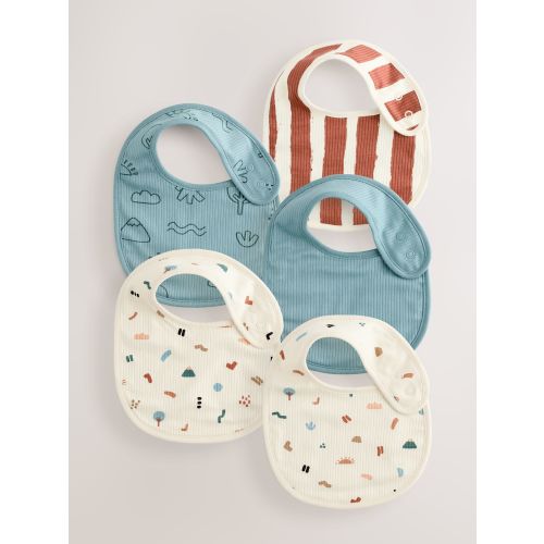 Multi Baby Bibs 5 Pack
