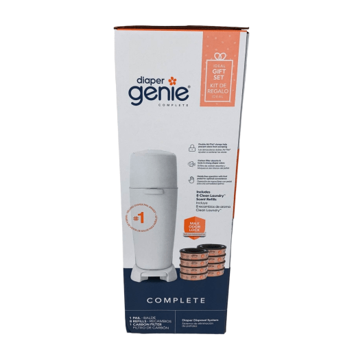 Diaper Genie Complete Diaper Pail Gift Set, White