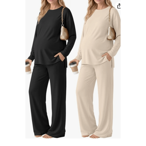 2 pack Long sleeve Postpartum/Maternity set for hospital