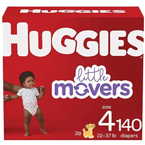 Baby Diapers Size 4, 140 Ct, Huggies Little Movers