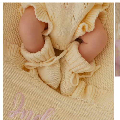 Knitted Booties | Lemon – Little and Fern